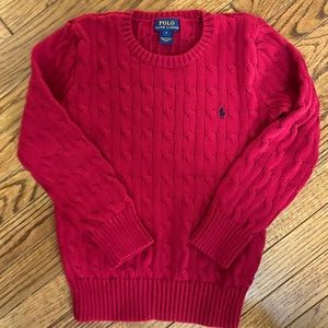 Boys Ralph Lauren red sweater, size 7.